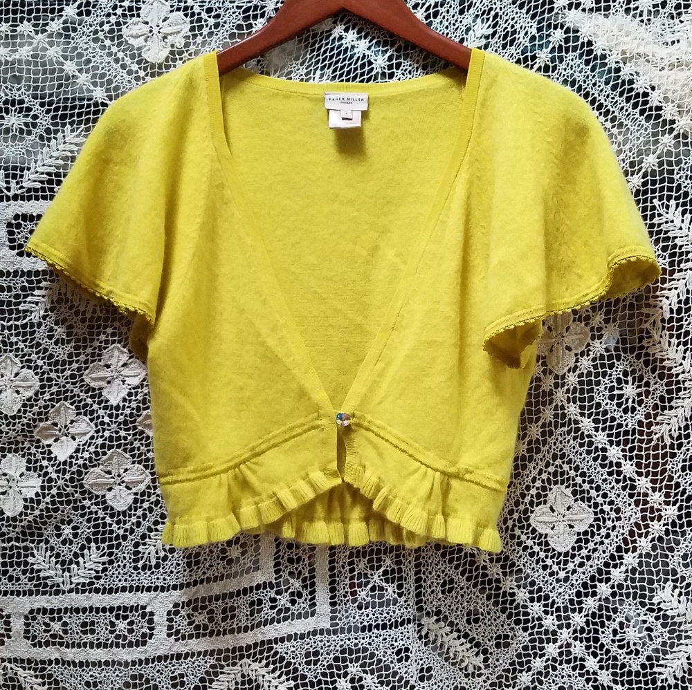 Karen Millen Cashmere Crop Cardigan